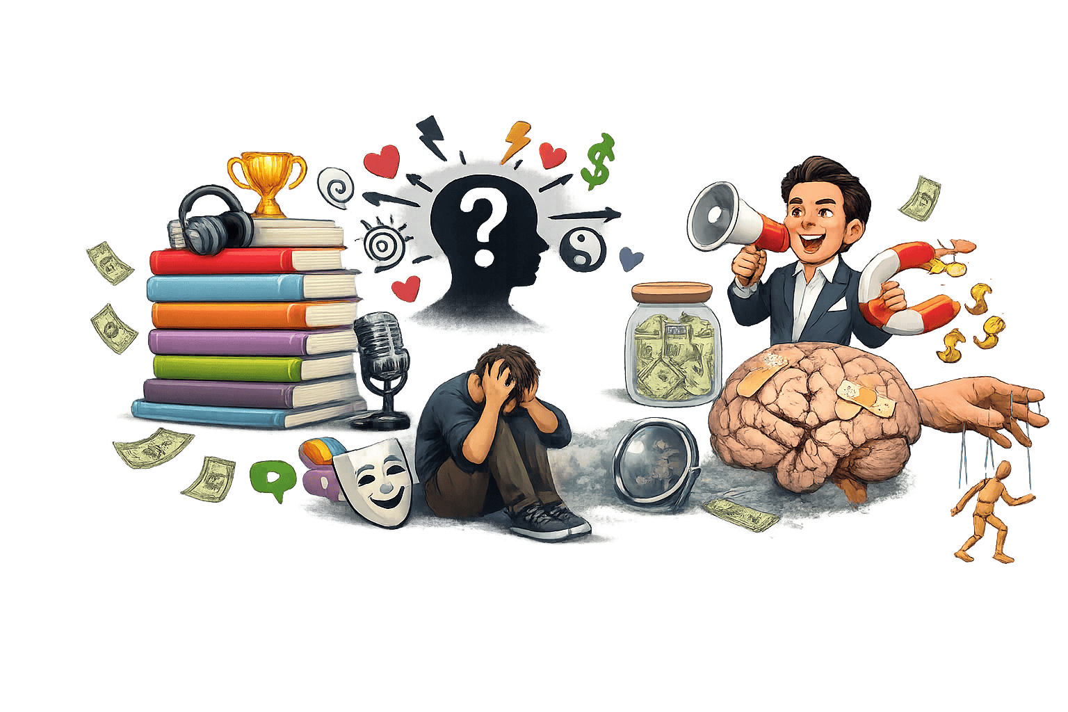 Industria care dezumanizează - Dezvoltarea personală, cărți, podcasturi și alte iluzii ale cunoașterii